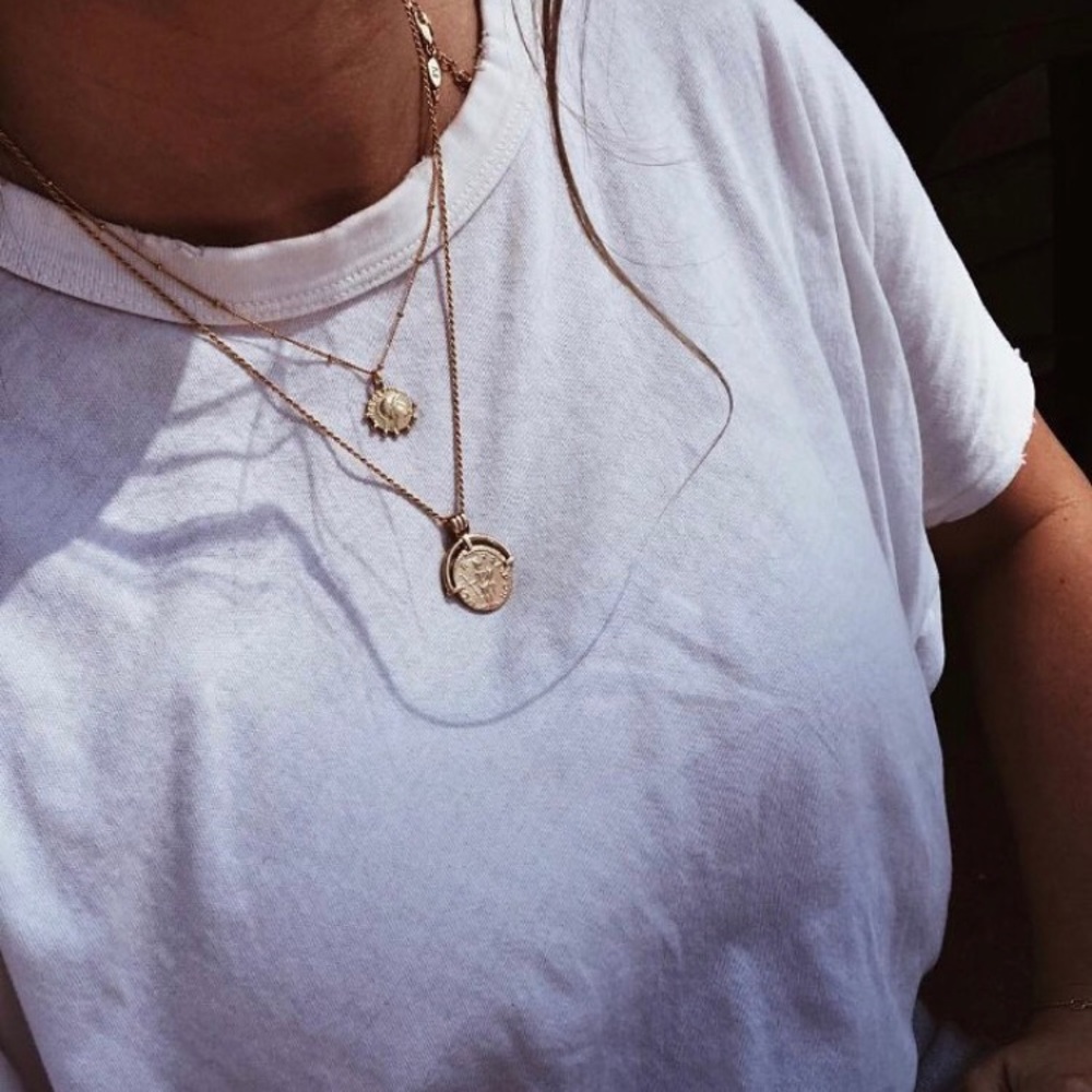 Missoma Roman arc coin necklace